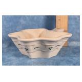 LONGABERGER POTTERY SHAMROCK HANDLED DISH