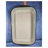 GRREN ENAMELWARE BAKING PAN 14" x 9"