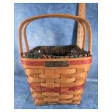 LONGABERGER 1995 CRANBERRY BASKET CHRISTMAS