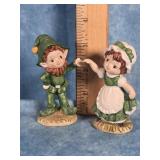 PAIR OF LEFTON LEPRECHAUN FIGURINES