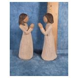 WILLOW TREE FIGURINE - "SISTERS BY HEART" WITH BOX
