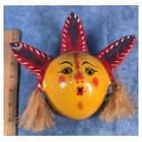 MEXICAN FOLK ART COCONUT SHELL STRING HOLDER