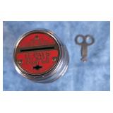 VTG. CHROME BARREL ADVERTISING BANK