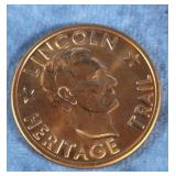 1969 LINCOLN HERITAGE TRAIL COMMEMORATIVE MEDAL