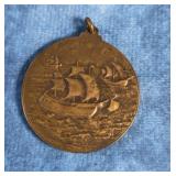 1917 TEACHERS OF SPANISH BRONZE MEDAL PENDANT