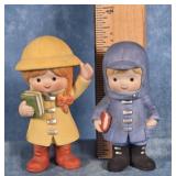 1987 ENESCO COUNTRY COUSINS RAINY DAYS FIGURINES