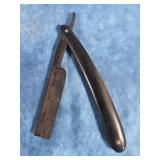 ANTIQUE JACOB FISCH DIAMOND STEEL STRAIGHT RAZOR