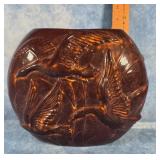 1966 SIGNED FLYING GOOSE VASE