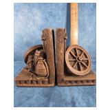 VTG. WESTERN THEMED BOOKENDS