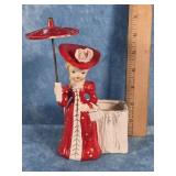 CERAMIC LADY FIGURINE PLANTER