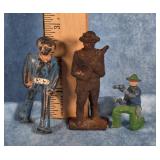 3 VINTAGE MILITARY FIGURINES
