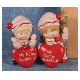 1987 ENESCO COUNTRY COUSINS VALENTINE FIGURINES