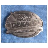 DEKALB WHEN PERFORMANCE COUNTS BELT BUCKLE