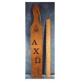 VINTAGE WOODEN GREEK FRATERNITY PADDLE
