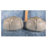 PAIR OF ART DECO FROSTED GLASS CEILING LIGHT SHADE
