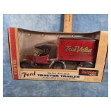 1918 FORD TRACTOR TRAILER DIE-CAST TRUE VALUE