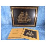 1978 FRANKLIN MINT 'THE ENDEAVOR BARK' SILHOUETTE
