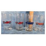 4 MOBIL OIL GAS PROMO AUTOMOBILE DRINKING GLASSES