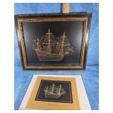 1978 FRANKLIN MINT 'THE GOLDEN HIND' SILHOUETTE