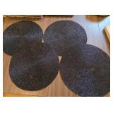 FOUR BLACK BEADED ST. NICHOLAS SQUARE PLACEMATS