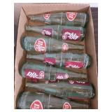 VTG. DR. PEPPER GLASS SODA BOTTLES BOX LOT