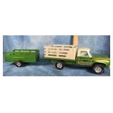 VTG. NYLINT FARMS PRESSED STEEL TRUCK & TRAILER