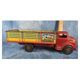 MARX LUMAR TIN LITHO PRESSED STEEL STAKE TRUCK