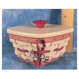 LONGABERGER 2012 HORIZON OF HOPE BASKET W LID