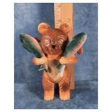 CERAMIC BEAR HOLDING RAINBOW TROUT SALT & PEPPER
