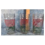THREE HAZEL ATLAS DRINKING GLASS TUMBLERS