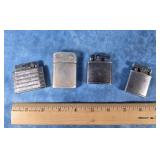 LOT OF 4 VINTAGE CIGARETTE LIGHTERS