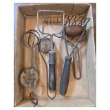 VINTAGE KITCHEN UTENSILS BOX LOT