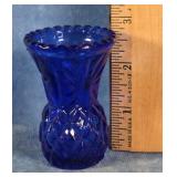 COBALT BLUE PINEAPPLE SHAPE TOOTHPICK HOLDER