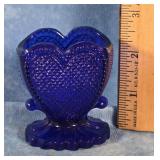 COBALT BLUE SWEETHEART TOOTHPICK HOLDER