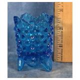 FENTON COLONIAL BLUE HOBNAIL TOOTHPICK HOLDER