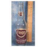 FAYGO ORIGINAL BLACK RASPBERRY GLASS SODA BOTTLE