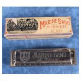 M. HOHNER MARINE BAND NO. 1896 HARMONICA WITH BOX