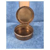 ANTIQUE BRASS ROUND BETEL NUT BOX