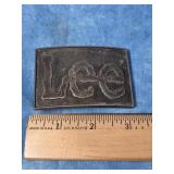 VTG. LEE JEANS BRASS BELT BUCKLE