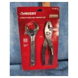 HUSKY 2-PIECE PLIERS AND WRENCH SET