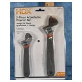 HDX 2-PIECE ADJUSTABLE WRENCH SET