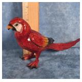 RED MACAW PARROT COMPOSIT FIGURINE