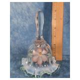 FENTON IRIDESCENT SEA MIST CREST ART GLASS BELL