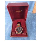 GRUEN "PEPSI" BEZEL WRISTWATCH IN ORIGINAL CASE