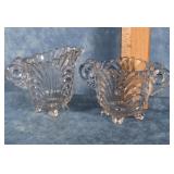 CAMBRIDGE CAPRICE GLASS CREAMER & SUGAR BOWL