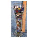 GERMAN WHEAT BEER GLASS OF MARBLES