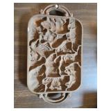 1984 JOHN WRIGHT ZOO ANIMAL CAST IRON BAKING MOLD