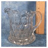 STEIMER GLASS CO. HONEYCOMB CHICKEN WIRE CREAMER