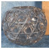 FOSTORIA  AMERICAN CLEAR GLASS ROSE BOWL