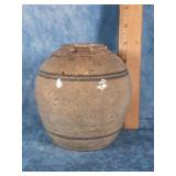 CHINESE PROVINICIAL STONEWARE RUSTIC GINGER JAR